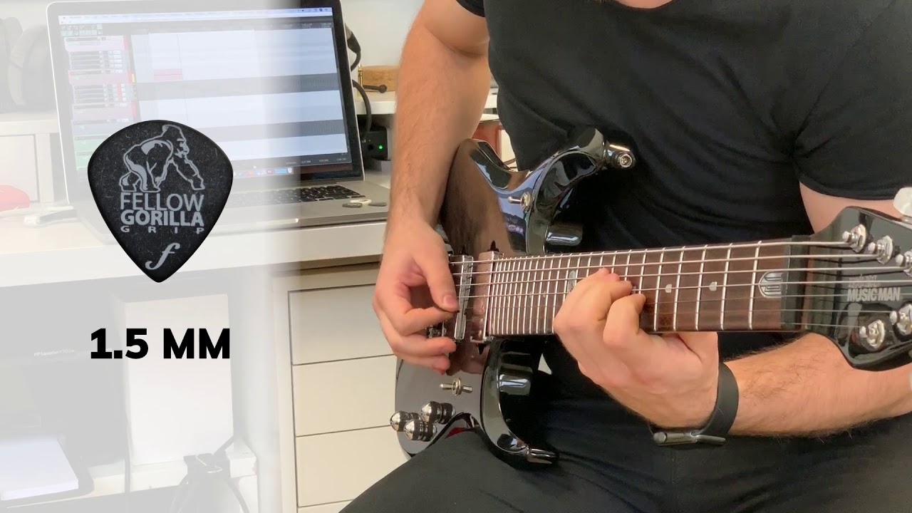 Kostki gitarowe - Ernie Ball Prodigy vs Fellow Plectrums Gorilla Grip Jazz SM