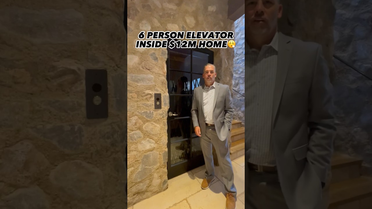 6 Person Elevator in $12M Mansion 😅 #luxuryhomes #mansion #hometour