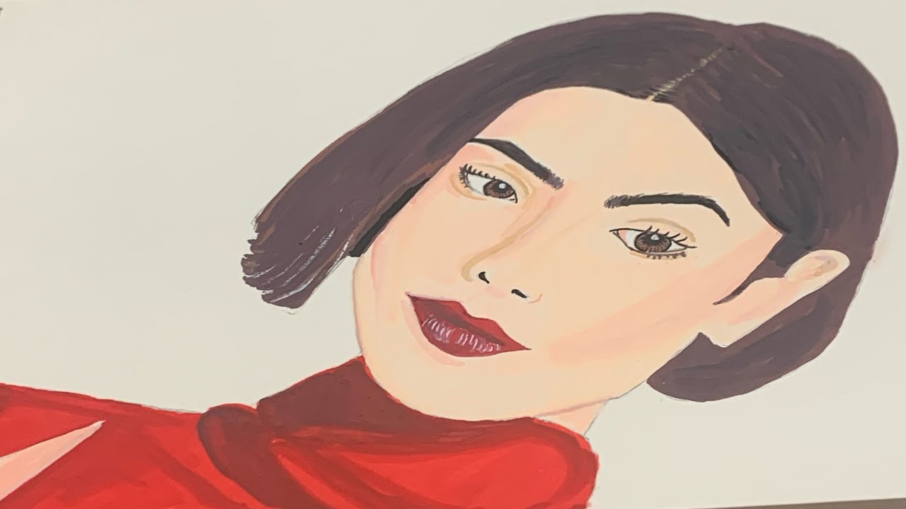Emily in Paris | Lily Collins #acrylicmarker #painting #artist 