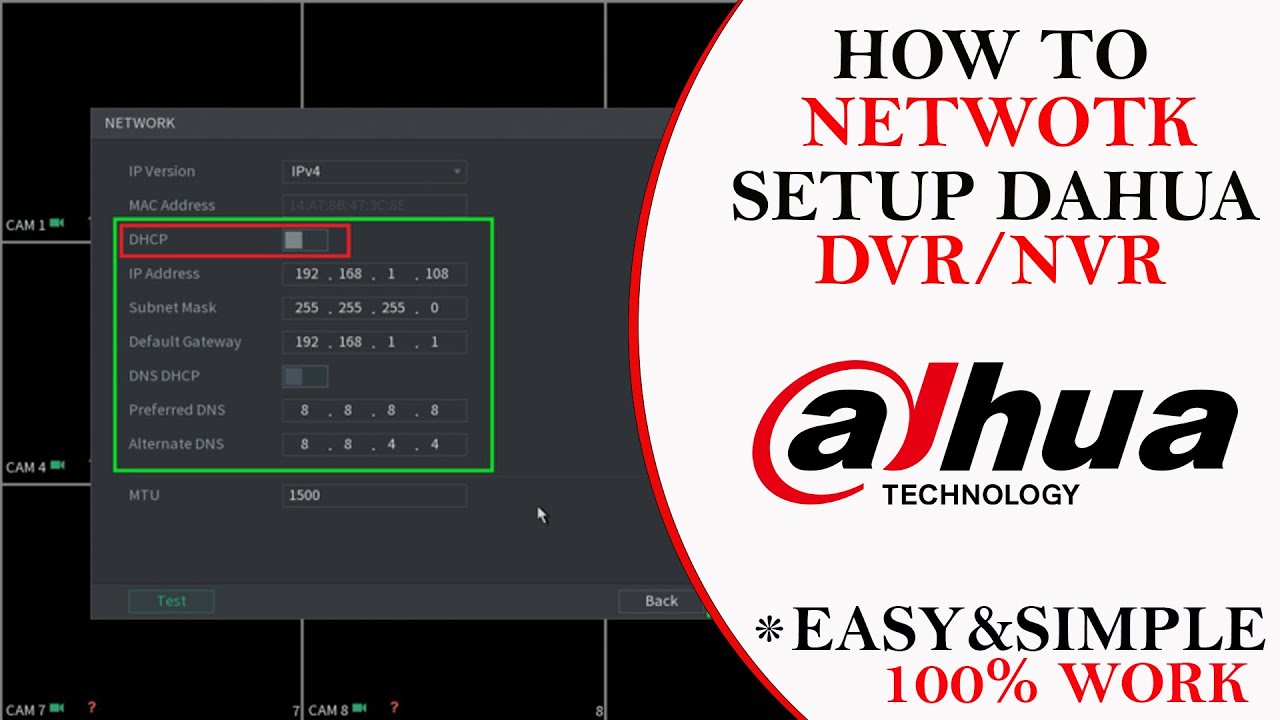 Dahua DVR Online Live View Configuration With LAN Cable | Dahua Online Setup
