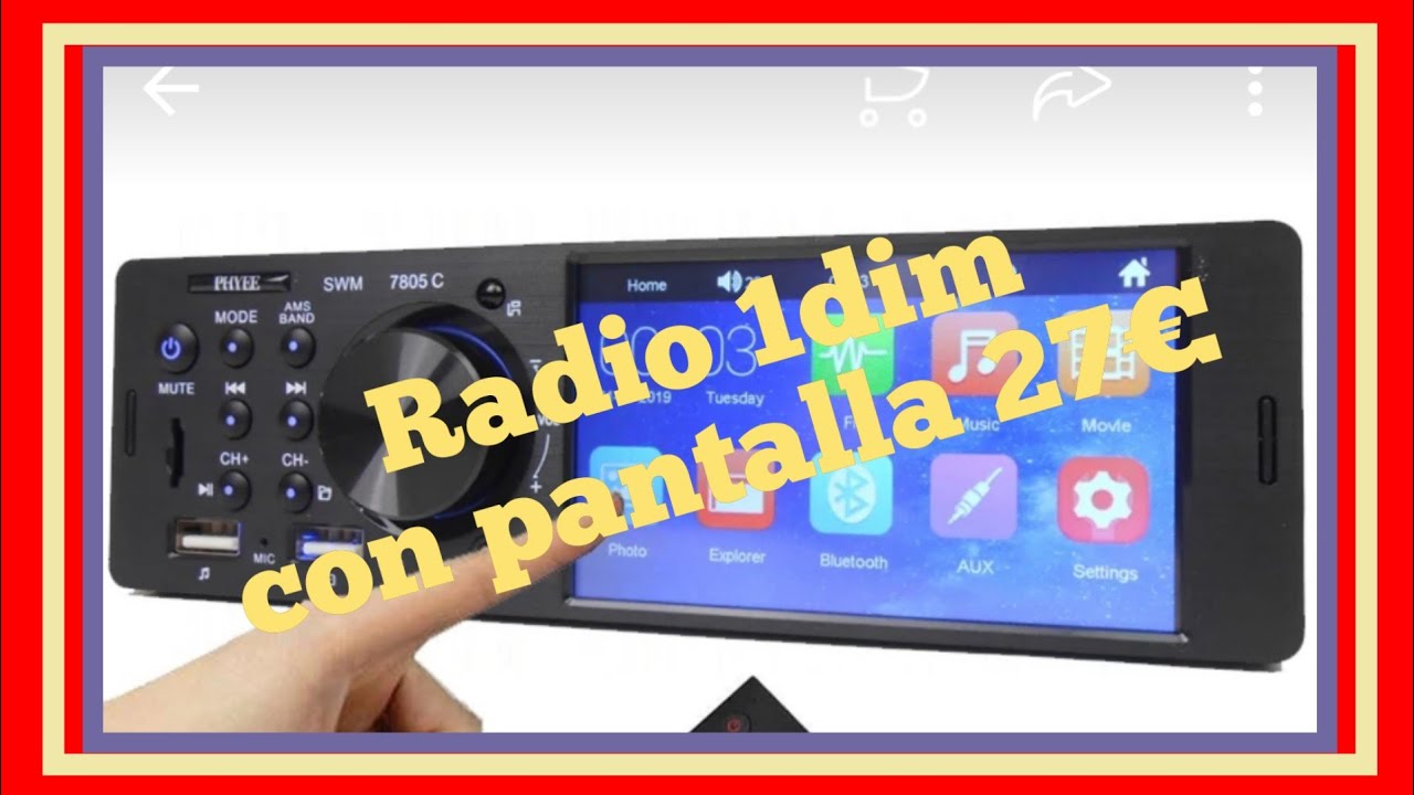 UNBOXING de AUTO-RADIO 1  din  con PANTALLA del AliExpress de 27€