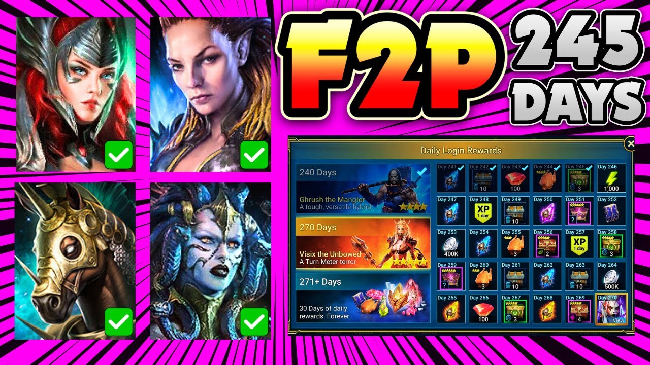 CRUSH RAID FOR FREE! 245 DAY MARIUS ACCOUNT REVEALS THE ULTIMATE F2P GUIDE! | RAID: SHADOW LEGENDS