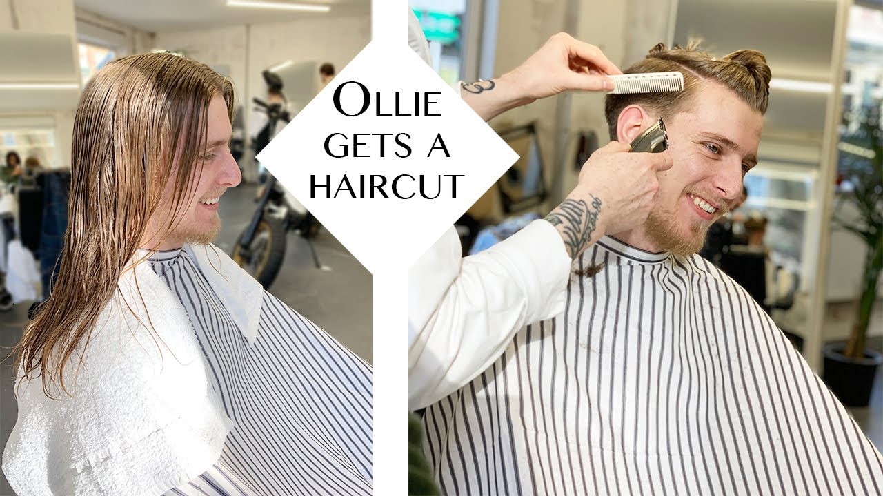 OLLIE GETS A HAIRCUT - long hair cut short (men edition)