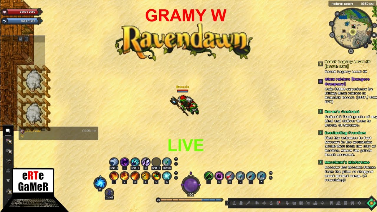 Ravendawn! Om&oacute;wienie patcha 1.04! + Pustynne questy! #Ravendawn #live #tibia #eRTeGaMeR