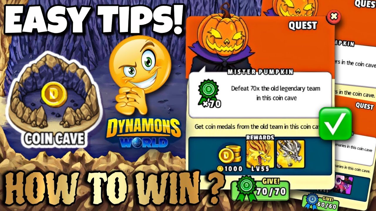 Coin Cave Best Tips Tricks 😺- Dynamons World | Catch Legendary Dynamons Free 🌟