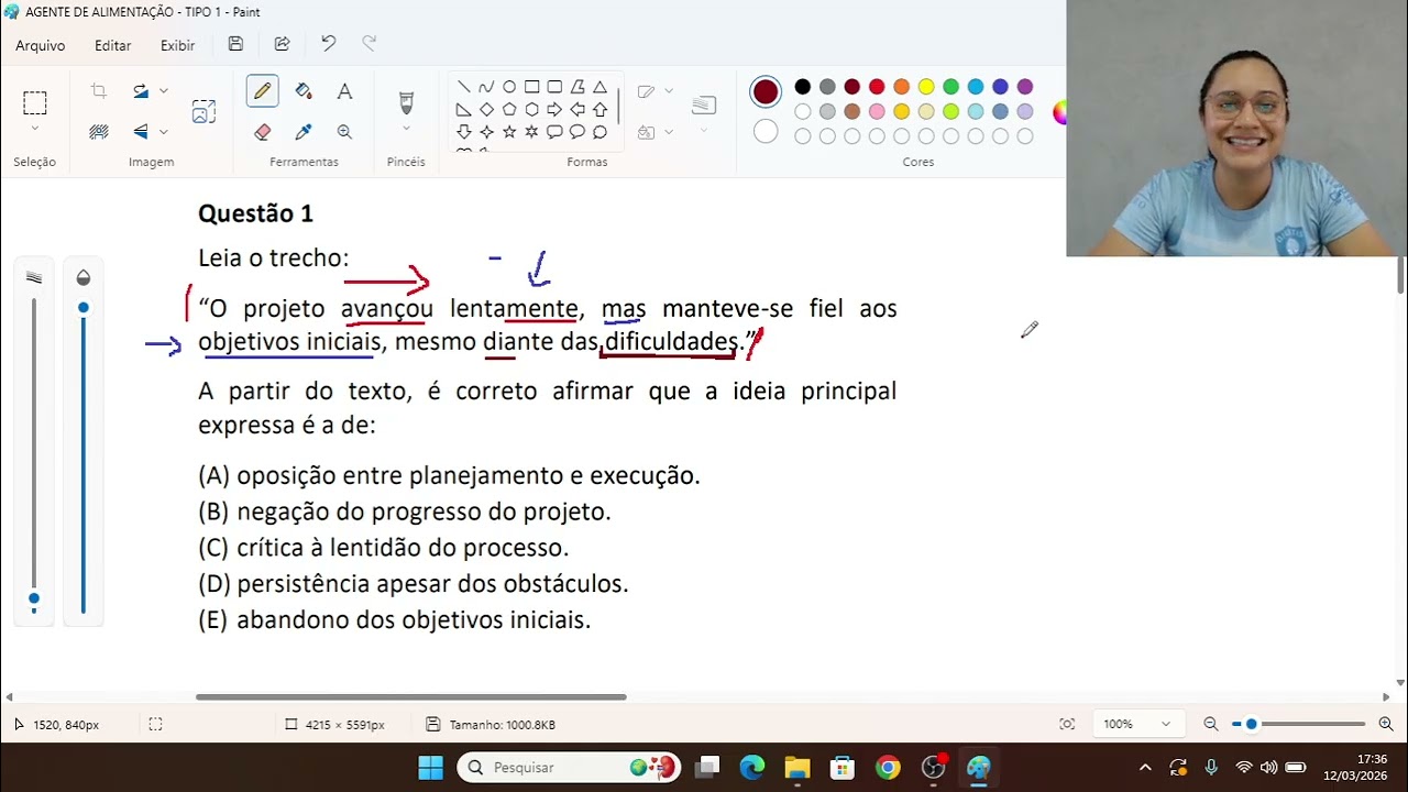 AGENTE DE ALIMENTAÇÃO - SEDUC/RO 2026 - CORREÇÃO DA PROVA DE PORTUGUÊS