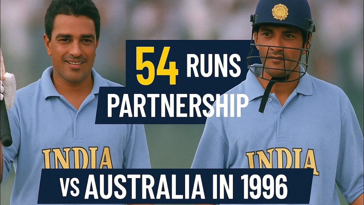 SANJAY MANJAREKAR & NAYAN MONGIA| 54 RUNS PARTNERSHIP VS AUSTRALIA @ MUMBAI IN 1996.