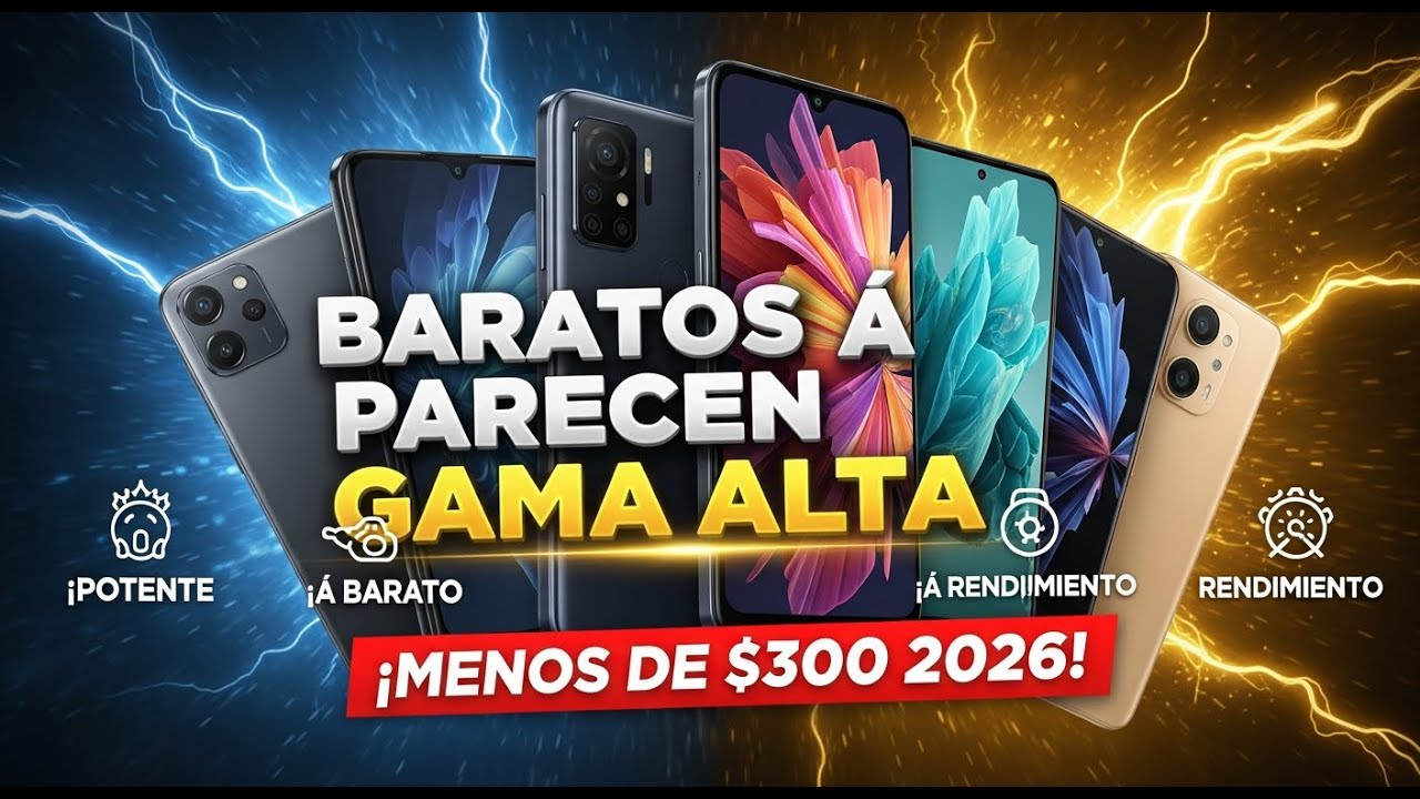 Estos celulares baratos parecen de gama alta 😳 (Y cuestan menos de $300 en 2026