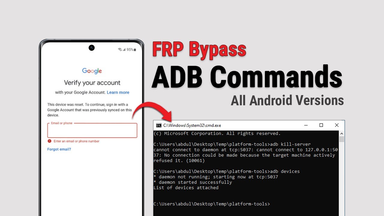 Команды FRP ADB &mdash; включение ADB и обход аккаунта Google (для всех Android 2025)