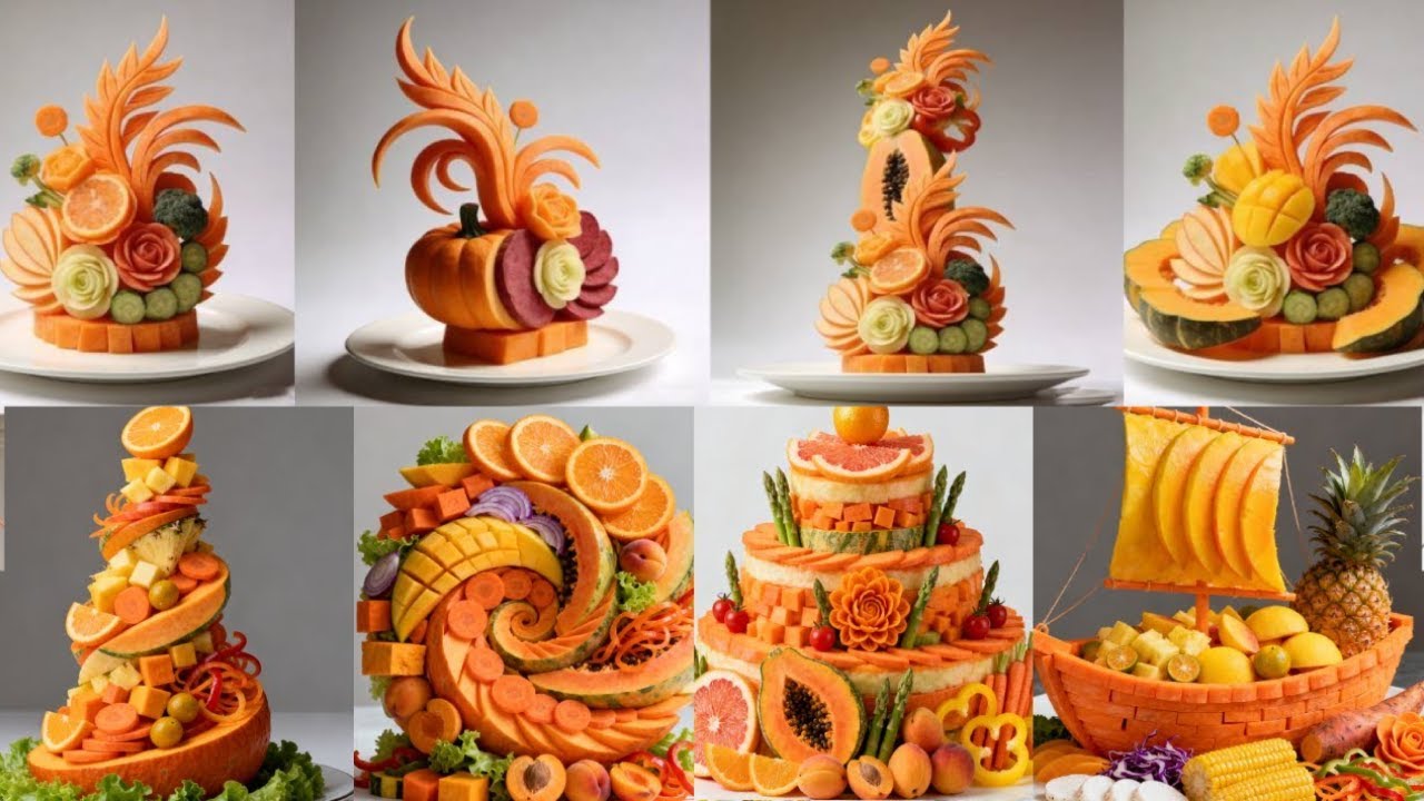 Carve beautiful decorations with a knife.