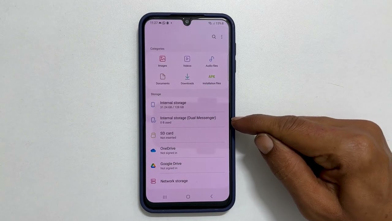 How to remove Internal storage(dual messenger) folder on Samsung Galaxy  phone