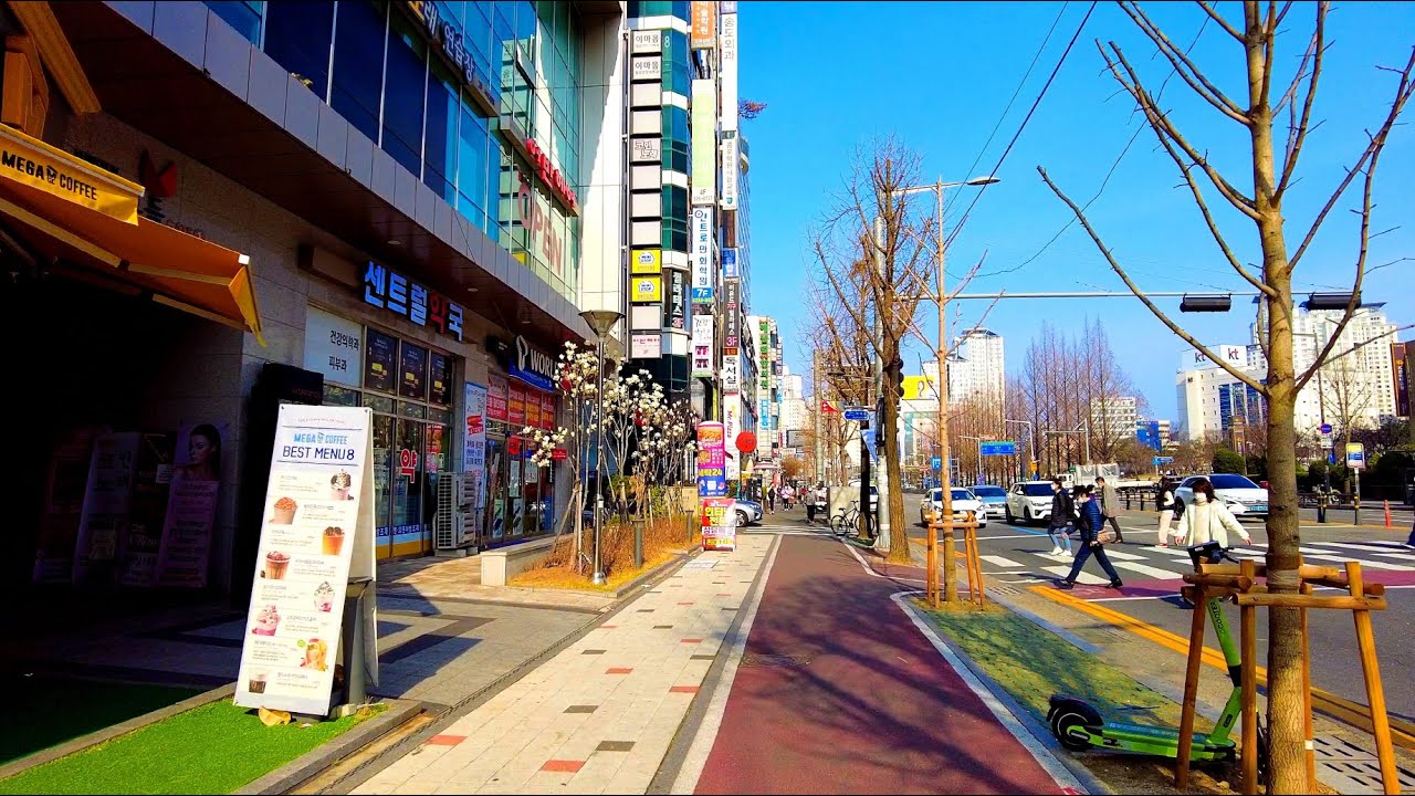 【Korea City Walk】Daejeon - The 5th Largest City - Main Road 🚶‍♂️ In Late March