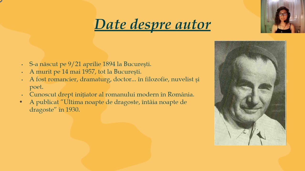 "Ultima noapte de dragoste, întâia noapte de război" de Camil Petrescu (Bacalaureat)