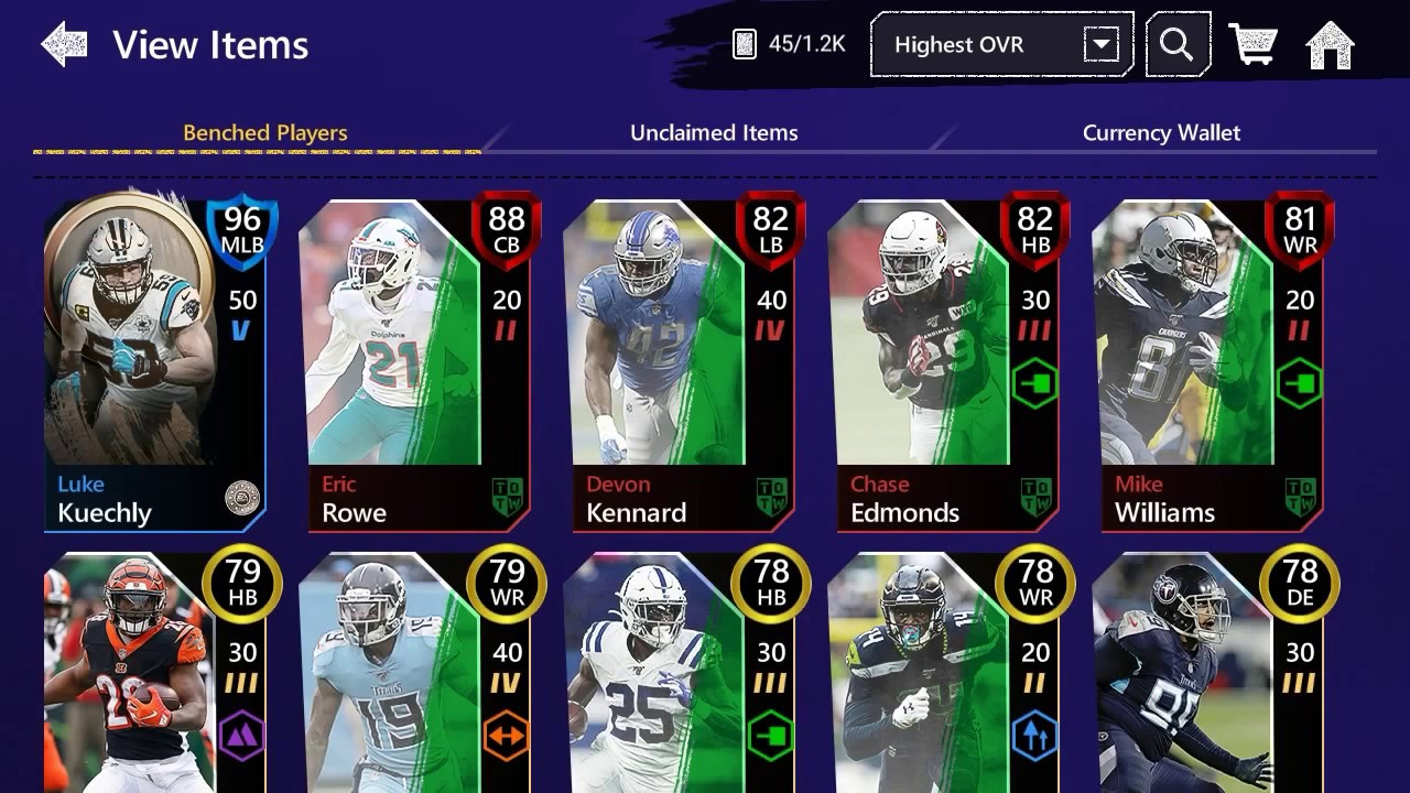 Madden Mobile 20 30 + career tribute packs 96 + pull