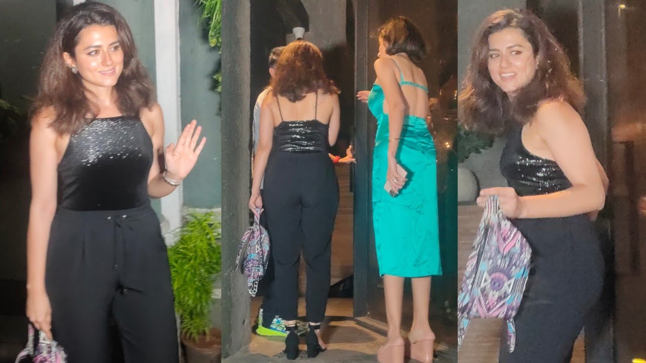 Ridhi Dogra Looks Hot In Black Outfit Arrive At Ridhima Pandit Birthday Party