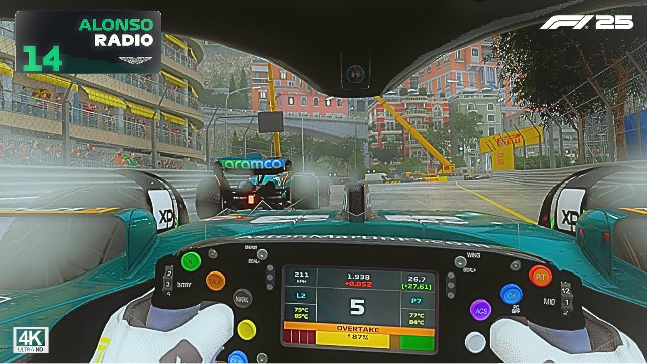 FERNANDO ALONSO Monaco Hyper REALISTIC RAIN Gameplay | F1 25 with RADIOS
