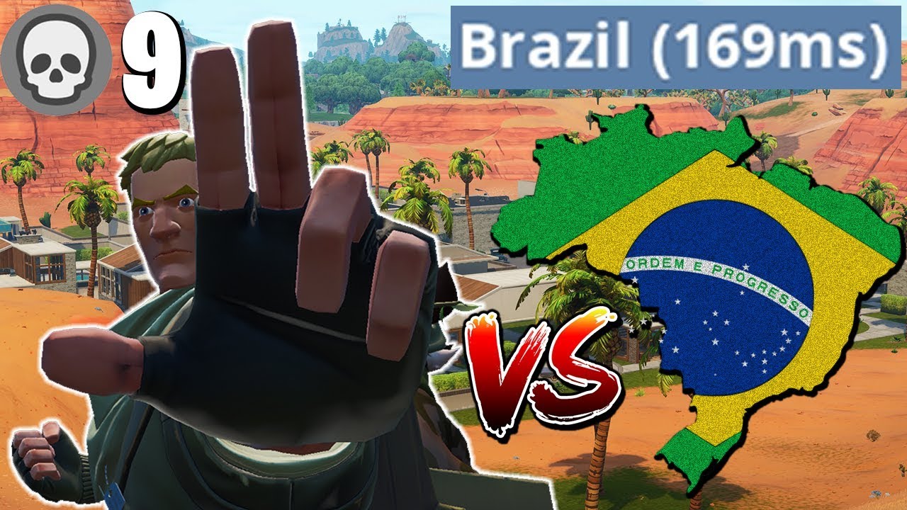 DEFAULTY BOI VS BRAZIL SERVER (169 Ping) - Default Skin Funny Meme Edit - 