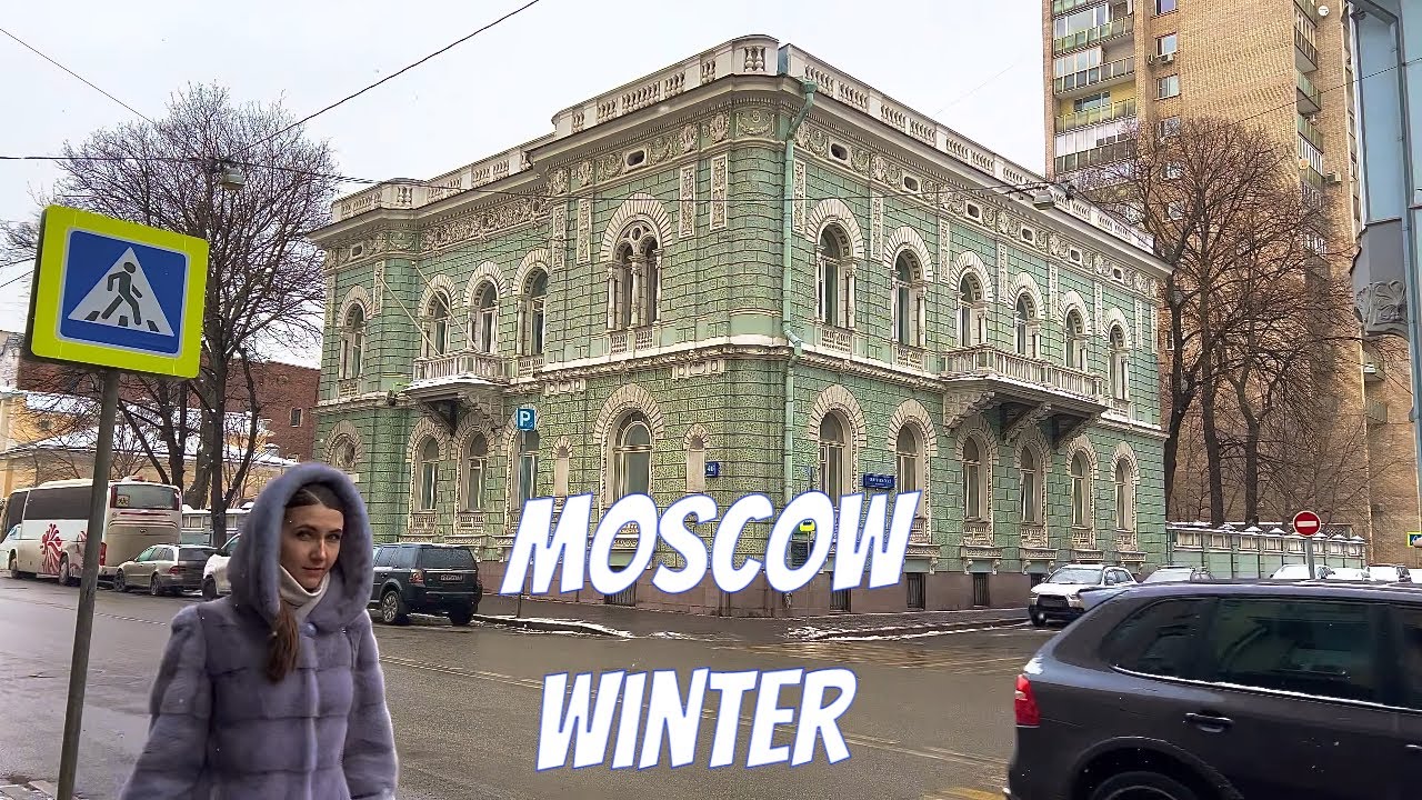[4K] ❄️Moscow Winter walk - Exploring Povarskaya Street.