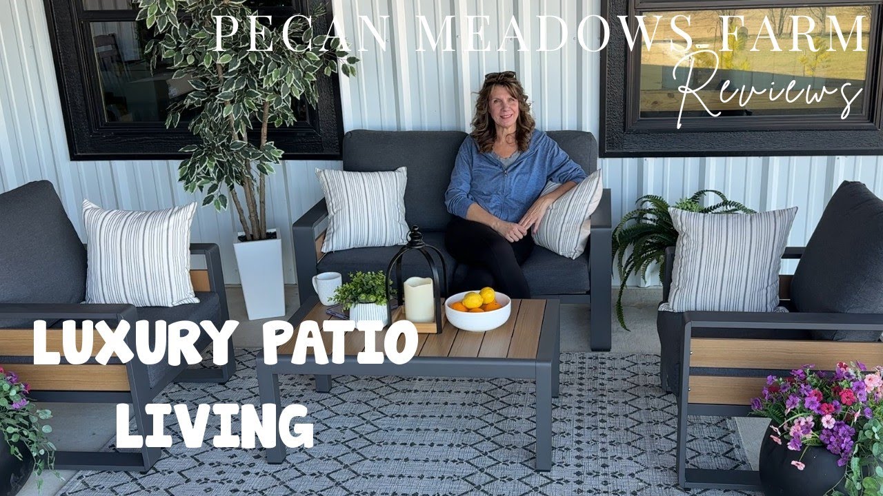 Luxury Outdoor Sectional Patio Set Review | Aoxun Aluminum Furniture with 6” Cushions