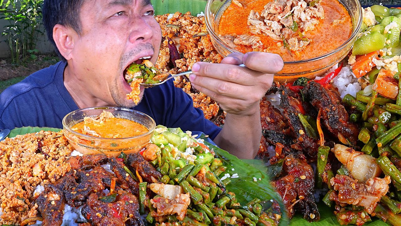 ข้าวราดแกง ลาบหมู ฉู่ฉี่ปลาดุก พะแนงหมู ผัดพริกแกงถั่วใส่หมูสามชั้น ผักบวบใส่ไข่-12-01-2026-