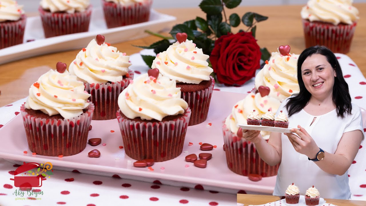 BRIOSE  RED VELVET 😍 Un desert ornat cu iubire!  