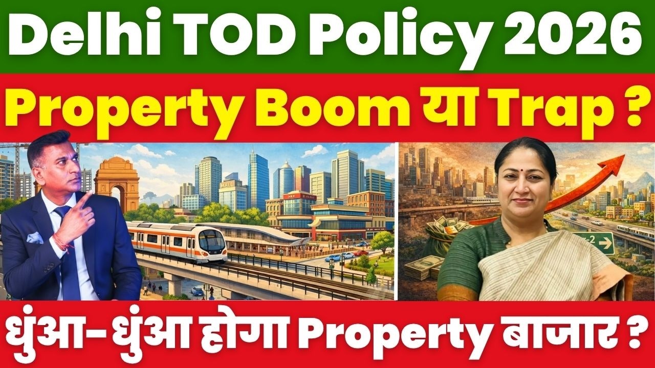 Delhi TOD Policy 2026 Property Boom या Trap ? धुंआ-धुंआ होगा Property बाजार ?