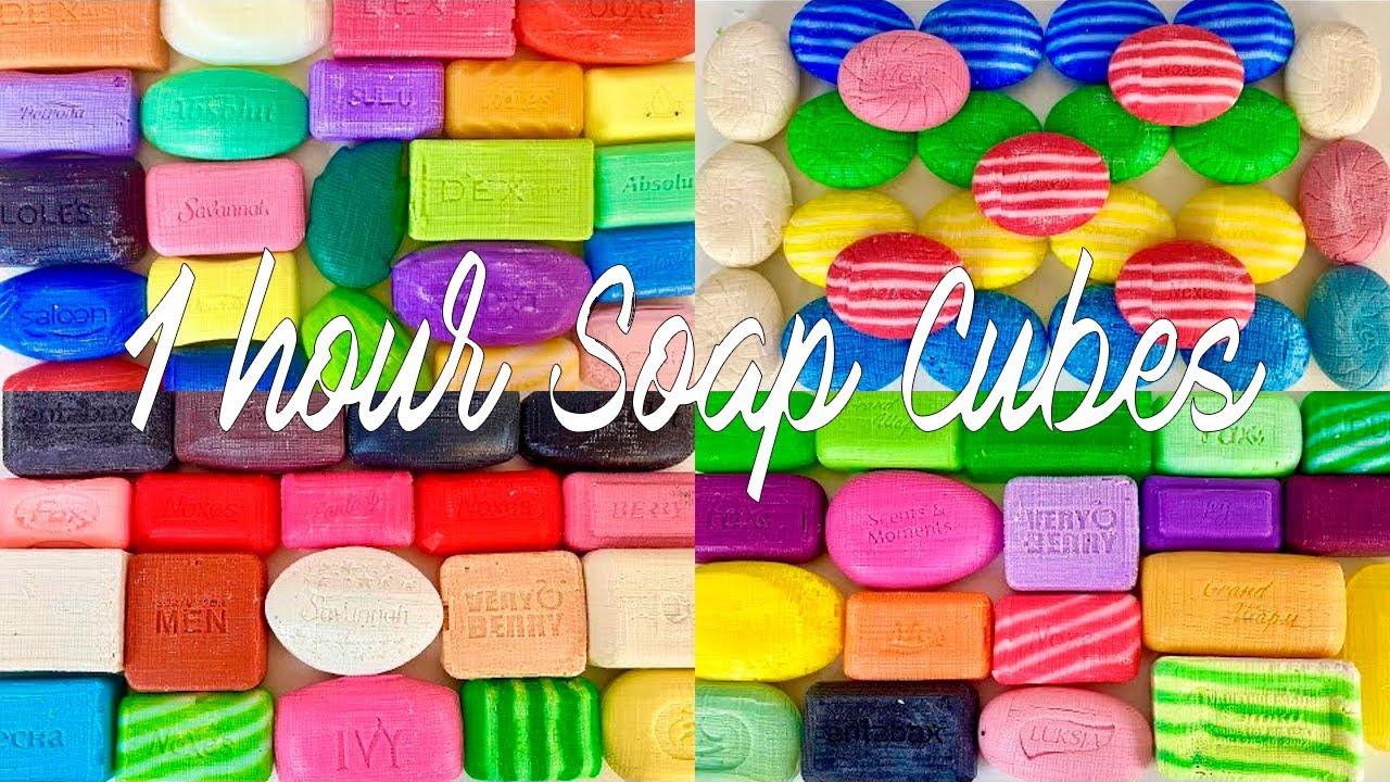 1 hour cutting soap into cubes. 1 час резки мыла кубиками. Satisfying Soap Video.