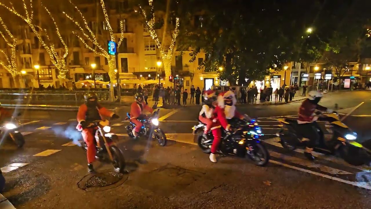 Mallorca 2025 Santa Clauses on motorbikes