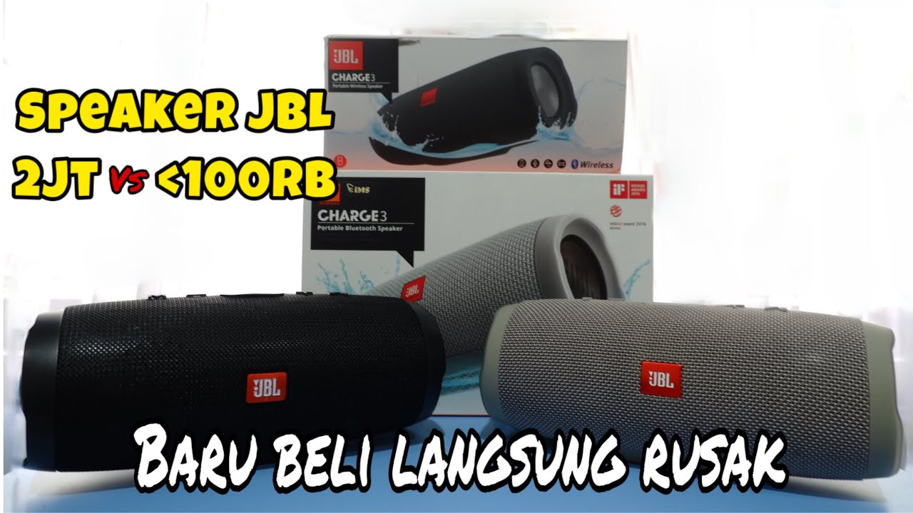 Bandingin speaker JBL Charge 3 Ori dengan yang Palsu