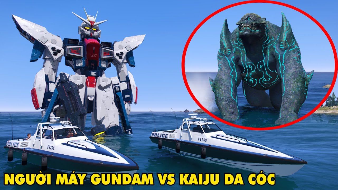 GTA 5 KAIJU DA CÓC Khổng Lồ Xuất Hiện Tại Bờ Biển Phía Bắc Trong Chuyến Đi Săn Quái Vật Của GUNDAM