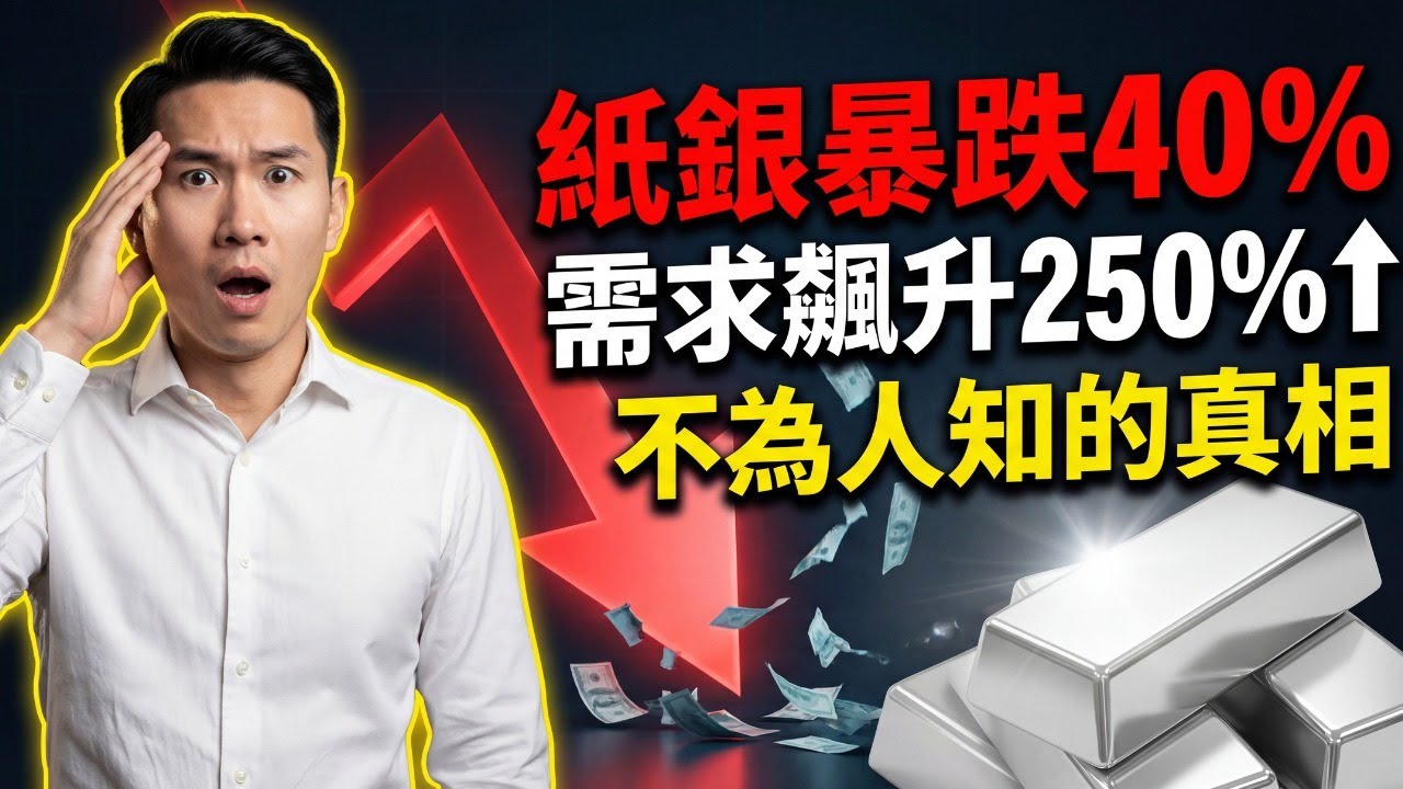 紙白銀暴跌40% — 實體白銀需求狂飆250%。他們不想讓你知道的真相