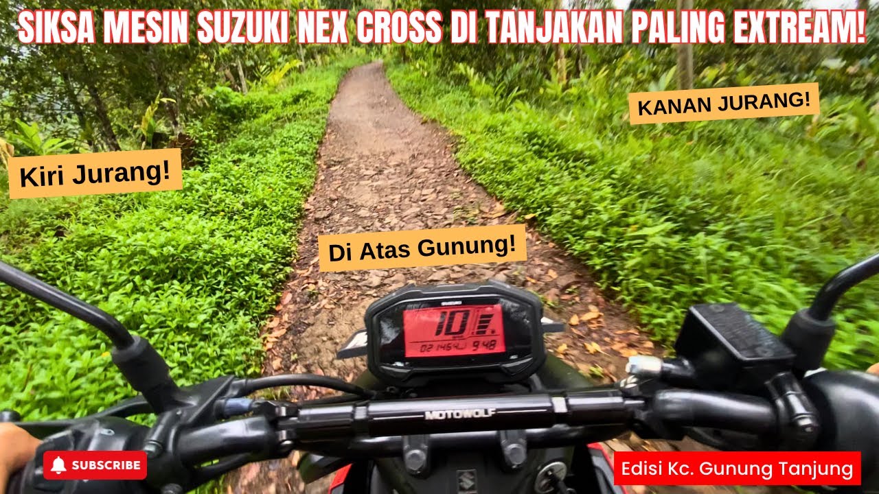 Tes MOTOR SUZUKI NEX CROSSOVER DI TANJAKAN PALING EXTREAM DI TASIKMALAYA | KIRI KANAN JURANG😱
