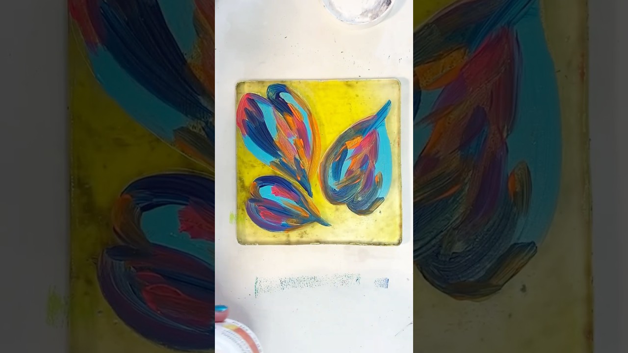 Mono-Printing Philodendron Leaves! #monoprinting #natureart #leafprinting #mixedmedia #gelliplate