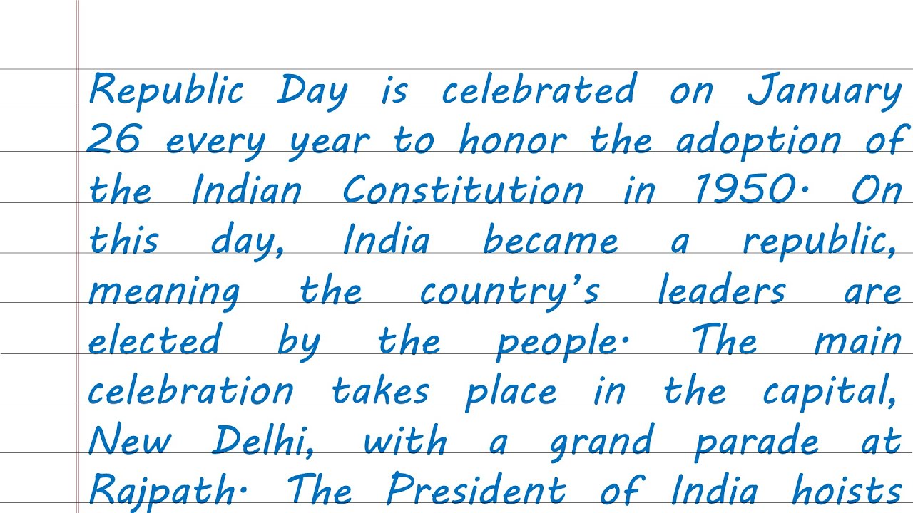 Republic Day Essay in English 100 Words