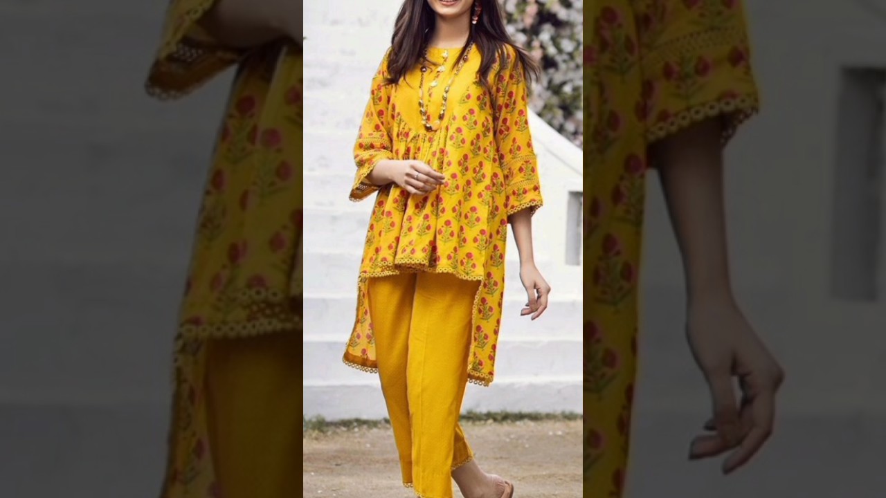 Yellow dress designing ideas for summer||yellow dress design