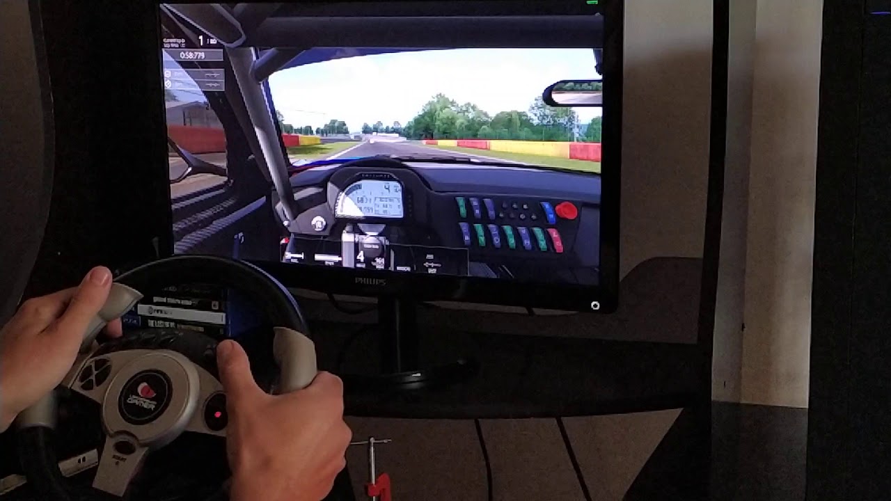 assetto Corsa no volantinho de 100 conto kkkkk