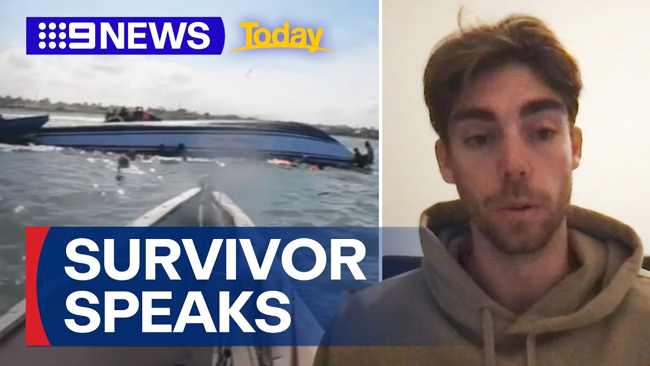 Australian survivor speaks after a high-speed ferry fatally capsized in Bali | 9 News Australia