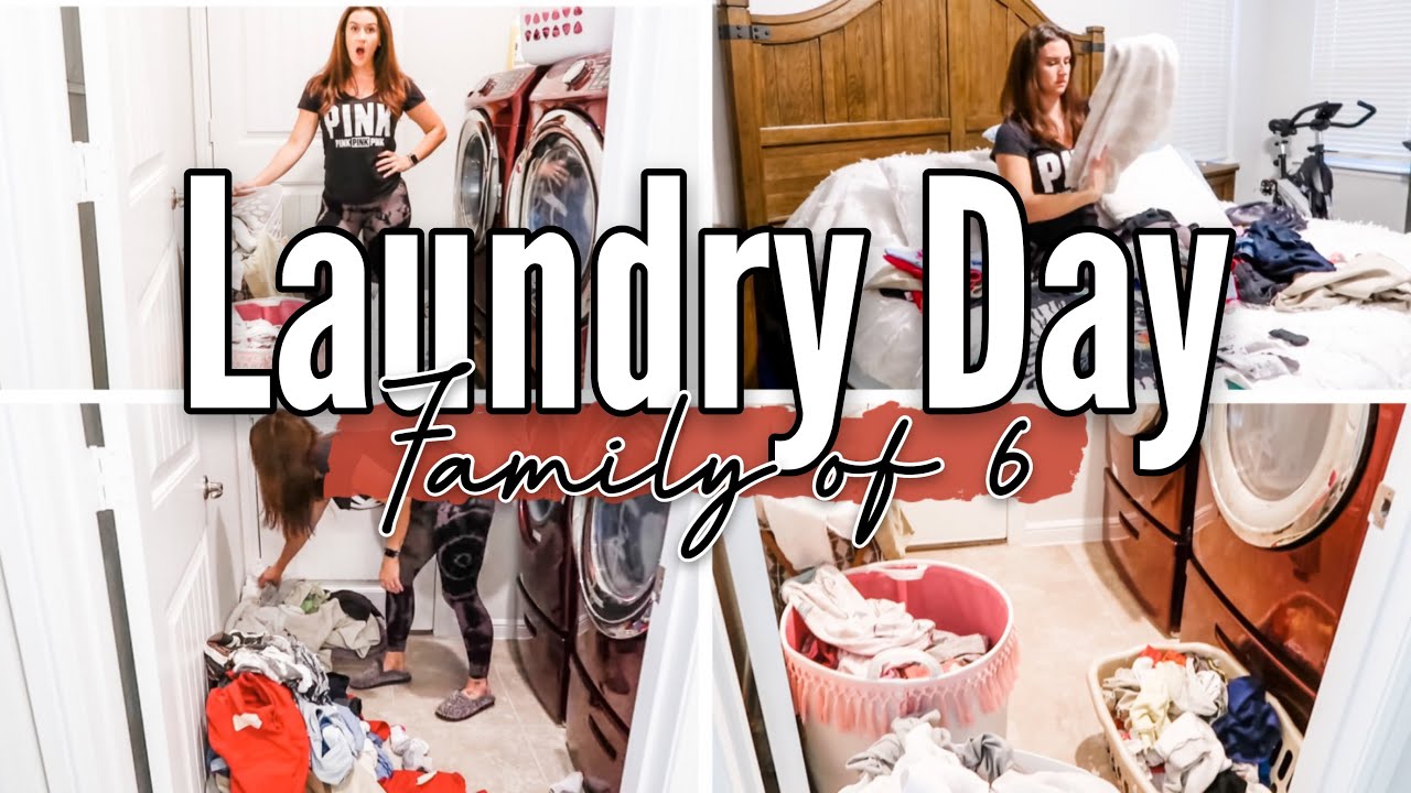 HUGE LAUNDRY DAY | EXTREME LAUNDRY MOTIVATION 2021 | FAMILY OF 6 | LAUNDRY ROUTINE 2021