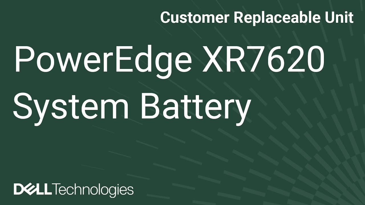 Dell PowerEdge XR7620: Remove/Install System Battery
