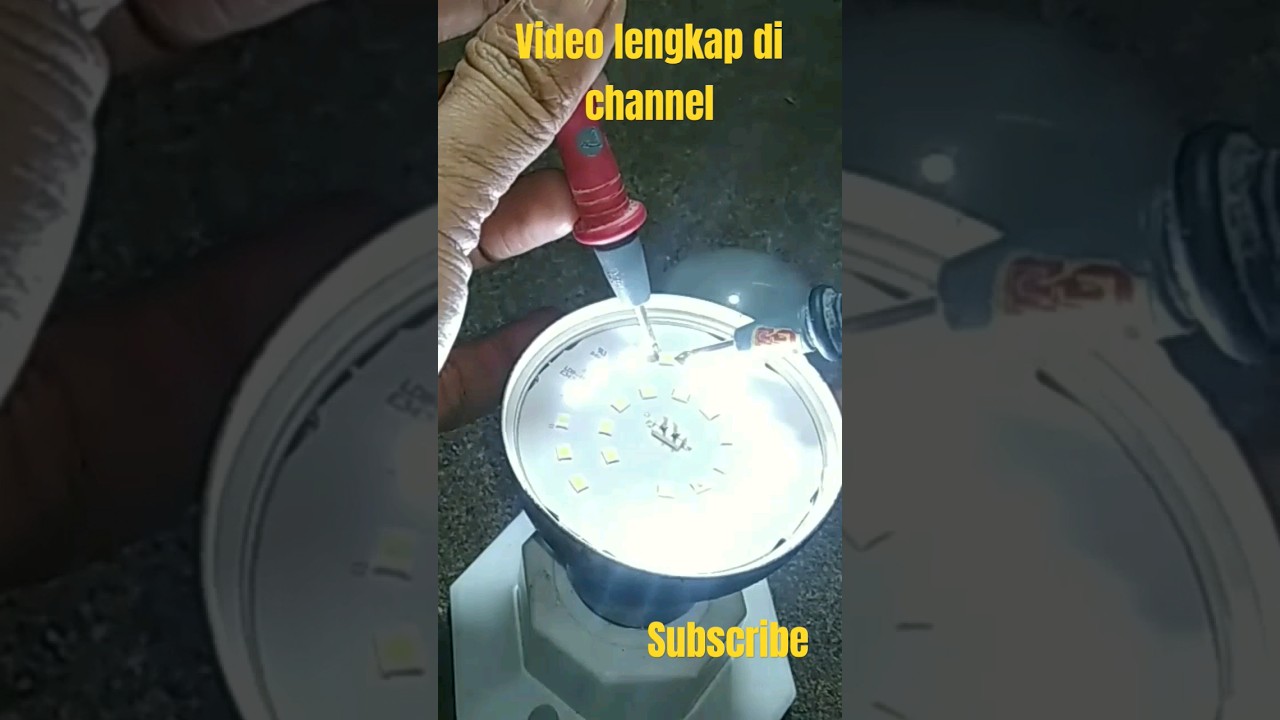 servis lampu led nyala redup