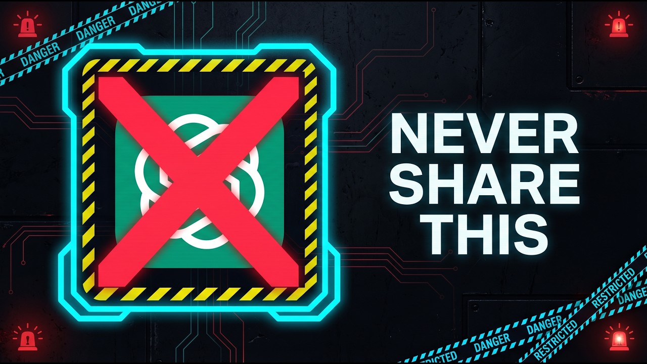 5 SENSITIVE THINGS YOU MUST NEVER SHARE WITH CHATGPT! AI SECURITY