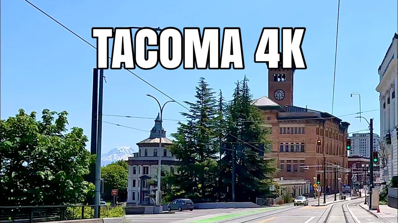 Downtown Tacoma Summer Drive 4K