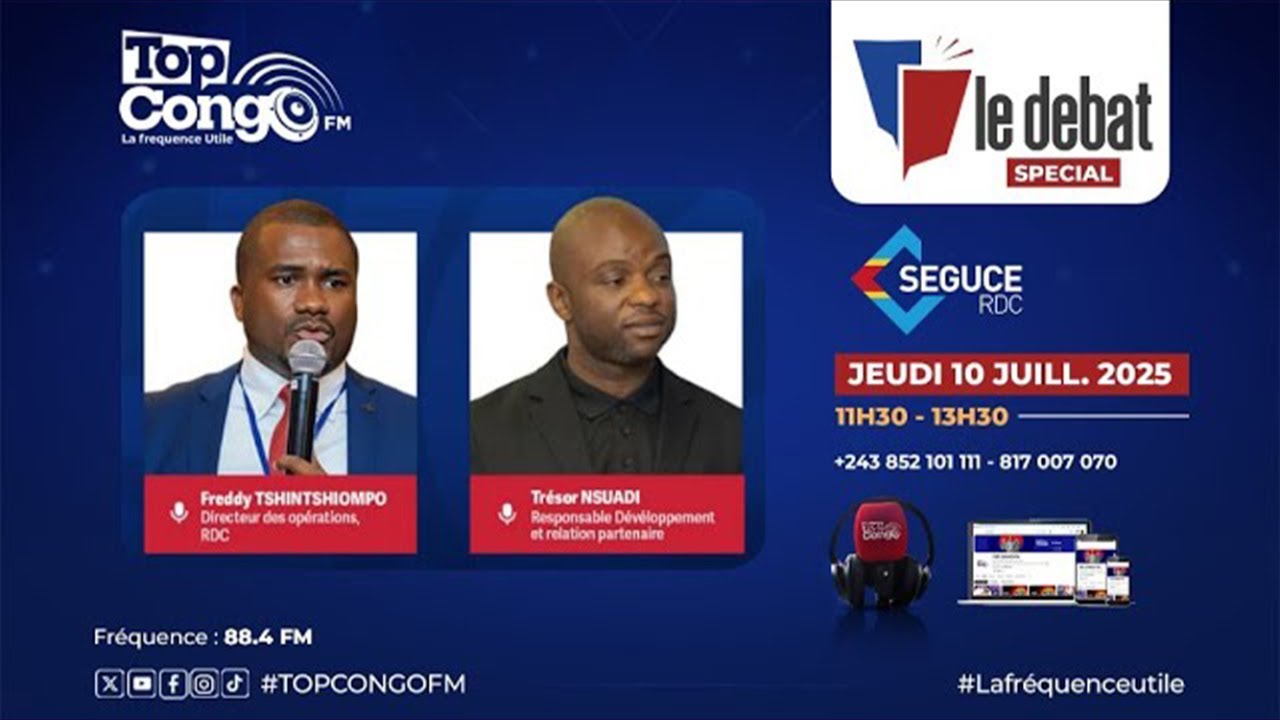 SEGUCE RDC SUR LE PLATEAU LE DEBAT A TOP CONGO