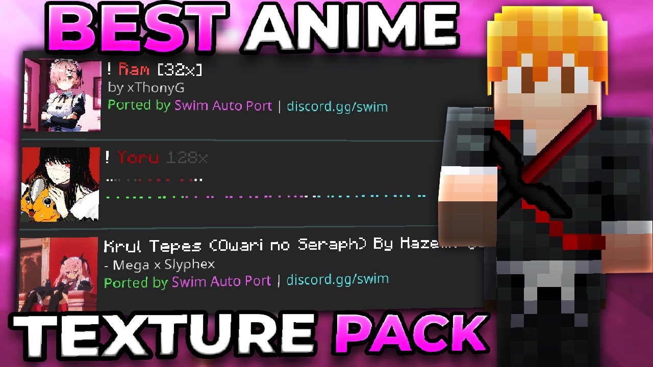 Top 3 Clean and Cute Anime Texture Packs for Bedwars  - Minecraft Java & Bedrock