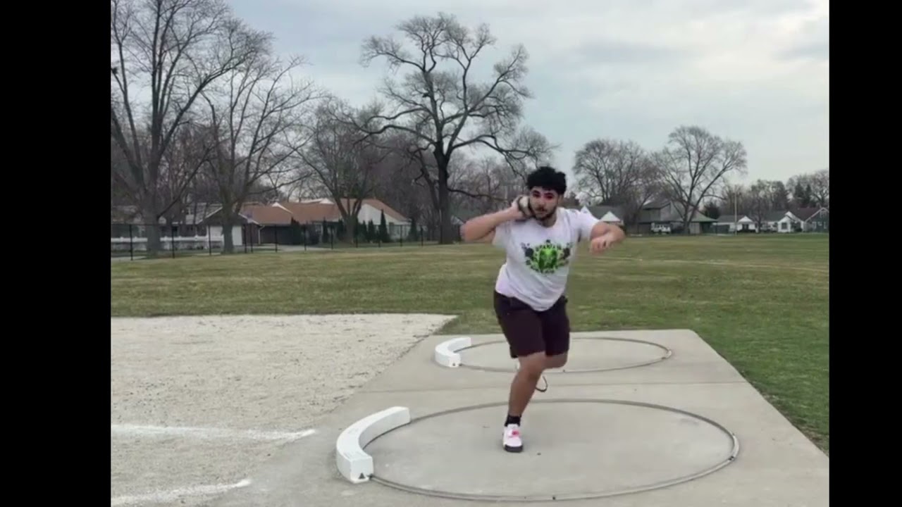 Rotational Shot Put video analysis for Throws Coach O's thrower