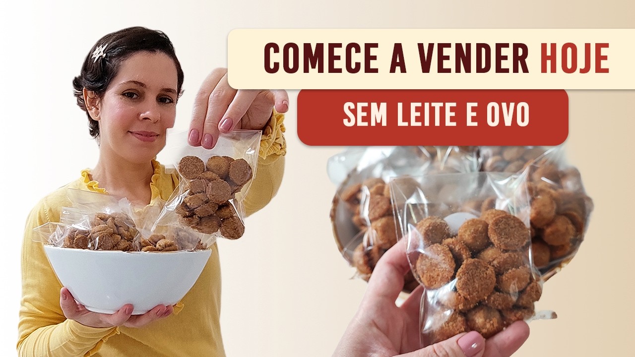 Biscoito de Canela Sem Leite e Sem Ovo para VENDER | Fácil e Lucrativo