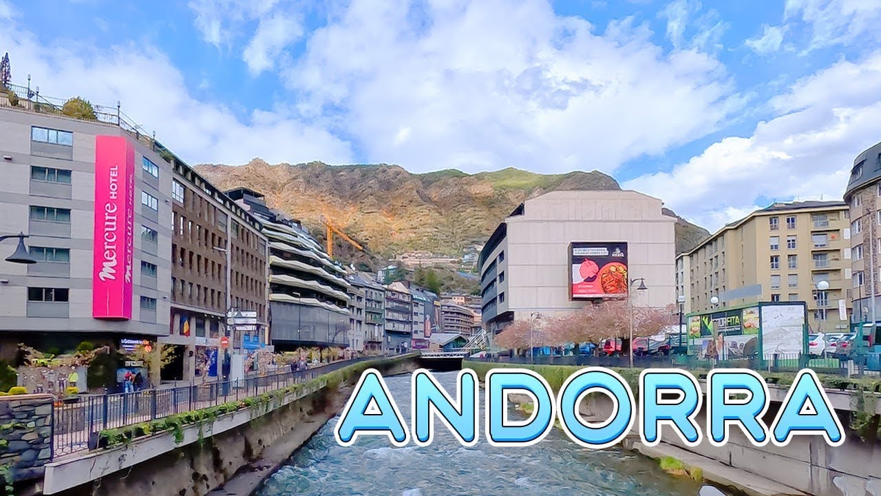 12 minutes walking tour of Andorra la Vella 2024 | The best country in the world for a holiday