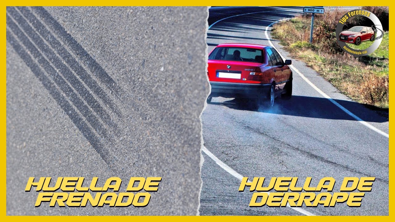 DIFERENCIA ENTRE HUELLA DE FRENADO Y HUELLA DE DERRAPE