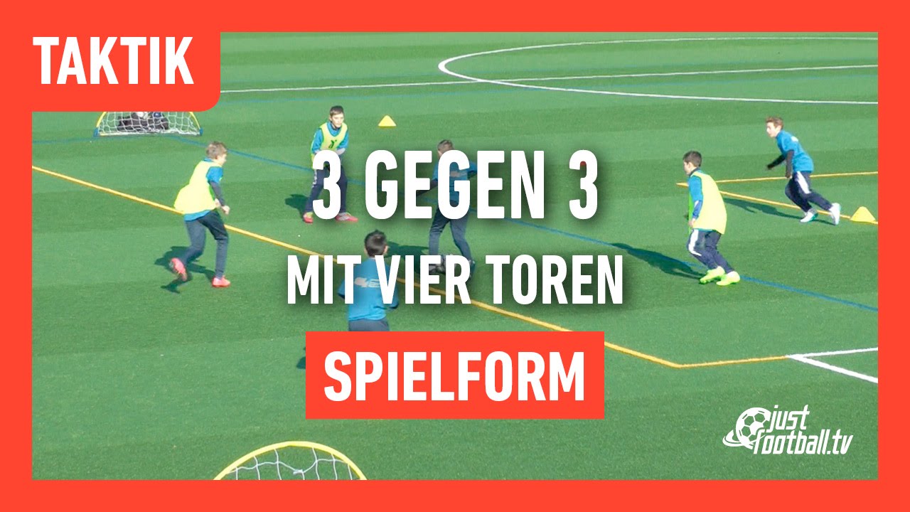 Fussballtraining: 3 gegen 3 - Spielform - Taktik