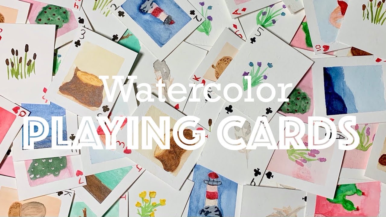 Painting Custom Playing Cards with Watercolors